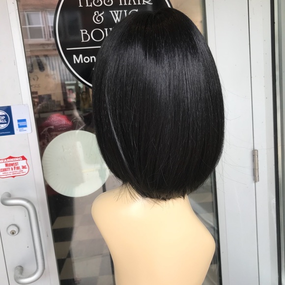 Wig bob black sleek Short style wig main image 7